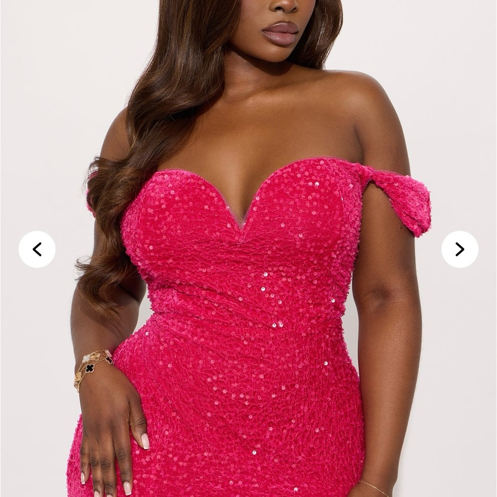 Fashion Nova Strapless Pink Dress